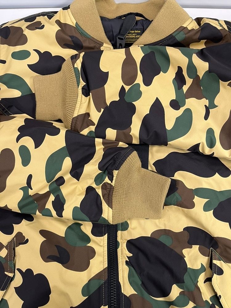 A BATHING APE / フライトジャケット/M/ナイロン/BEG/カモフラ// ア ベイシング エイプ A BATHING APE 1st CAMO MA-1 WIND STOPPER