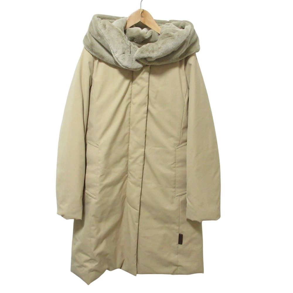 MACKINTOSH マッキントッシュ ライナー付き ロング フーデッド ダウンコート 38 ベージュ レディース 古着