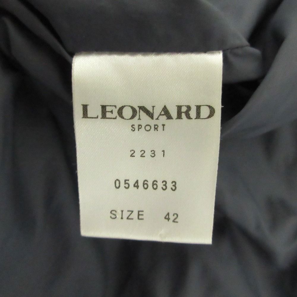 美品 LEONARD SPORT レオナールスポーツ デニム転写 プリント フード