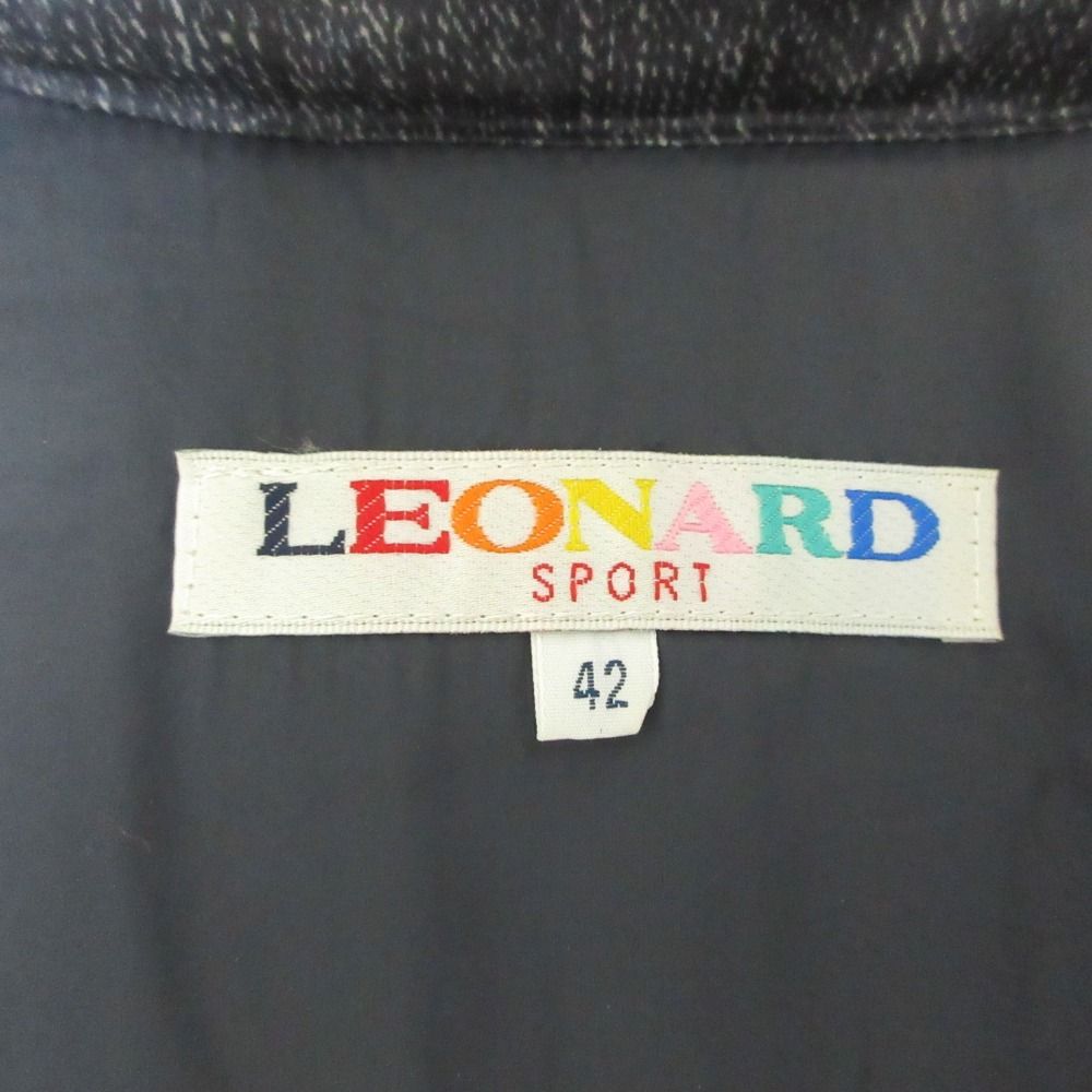 美品 LEONARD SPORT レオナールスポーツ デニム転写 プリント フード