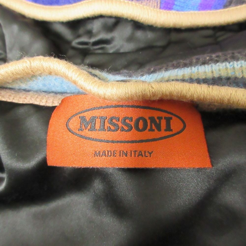 美品 MISSONI ミッソーニ ウール フード2WAY ニットコート 44 ベージュ