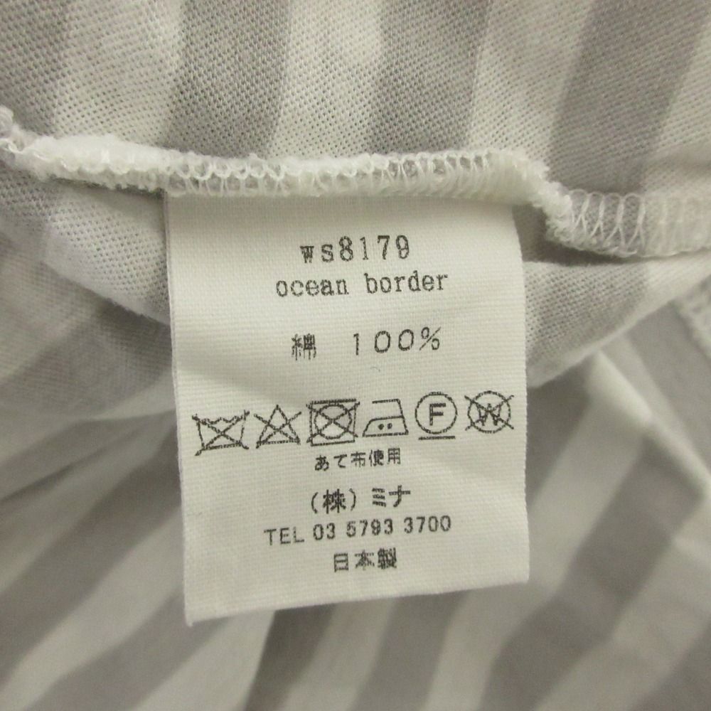美品 mina perhonen ミナペルホネン ocean border ボーダー 半袖