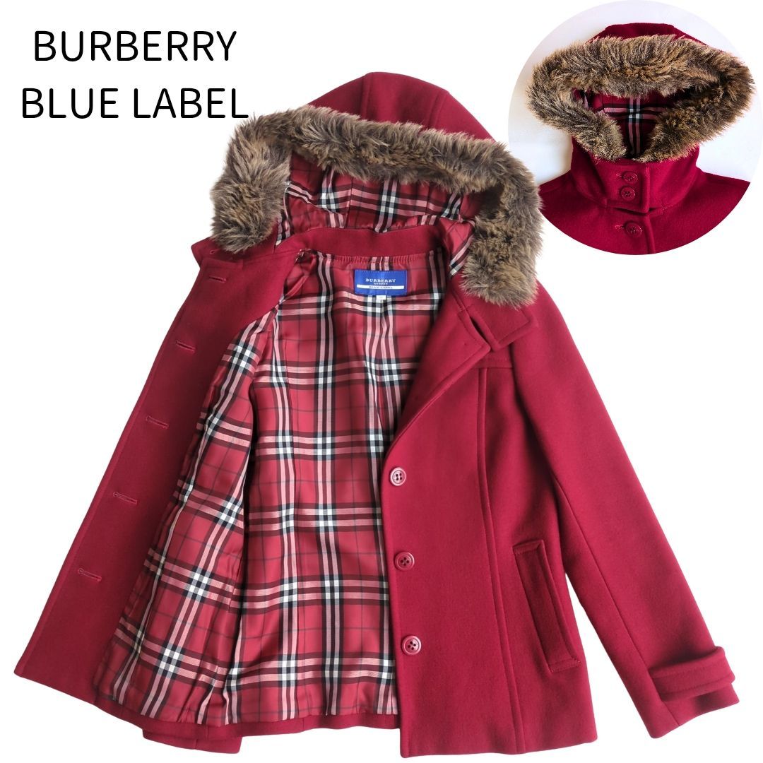 BURBERRY BLUE LABEL】 バーバーリーブルーレーベル フーデットコート