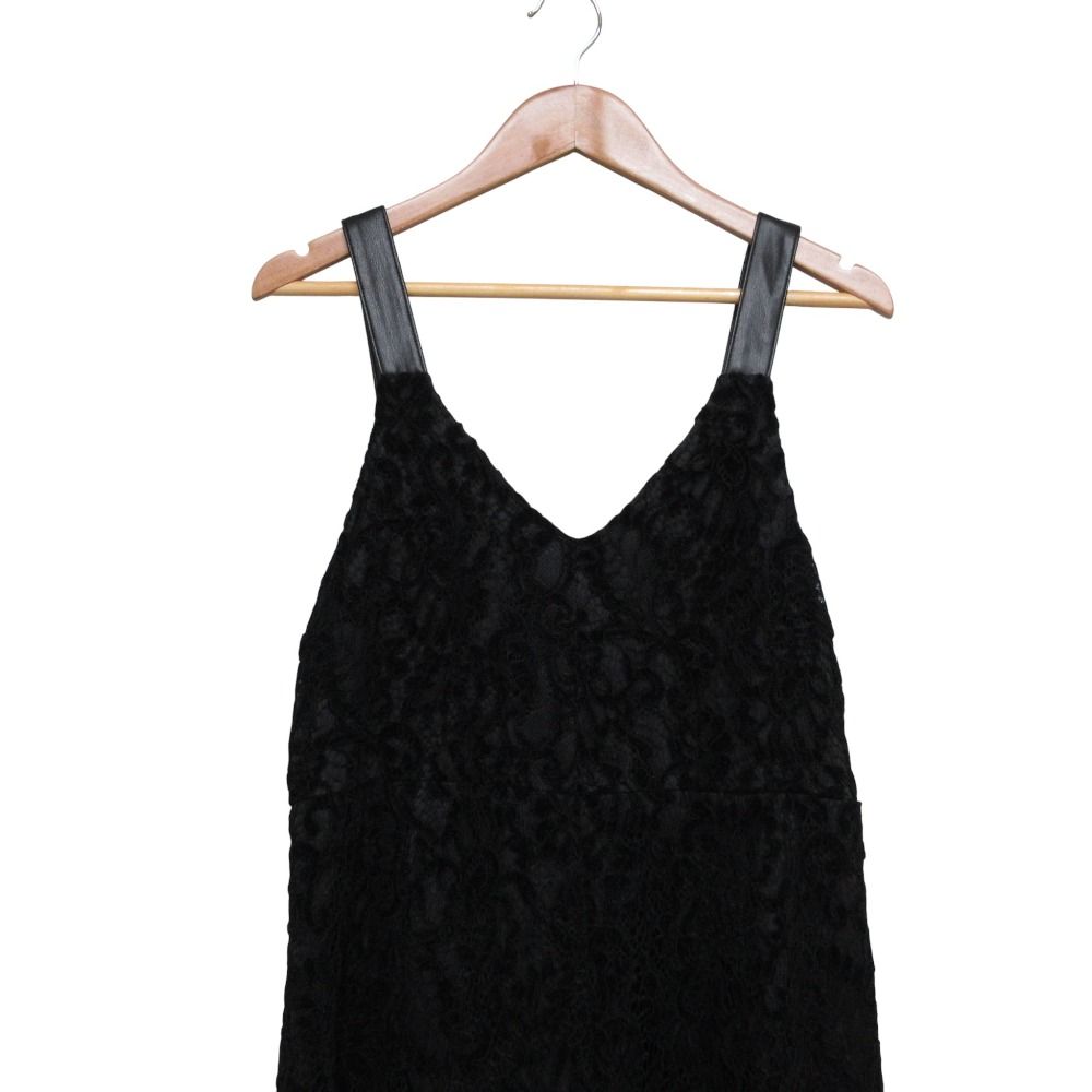 24 AW GRACE グレースコンチネンタル モールレースキャミワンピース サイズ38 ブラック レディース 古着