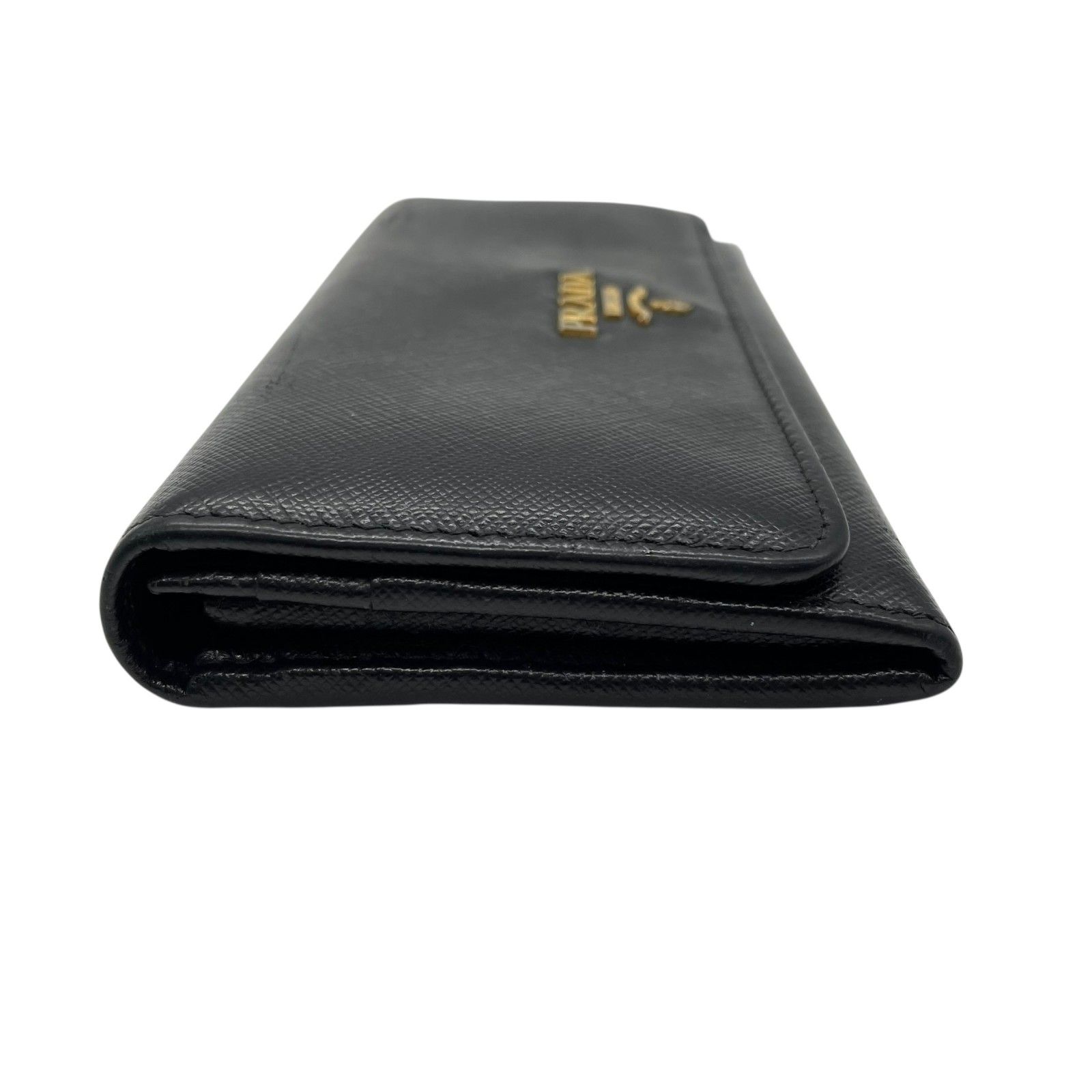 プラダ PRADA 長財布 ブラック 黒 NERO サフィアーノレザー ゴールド