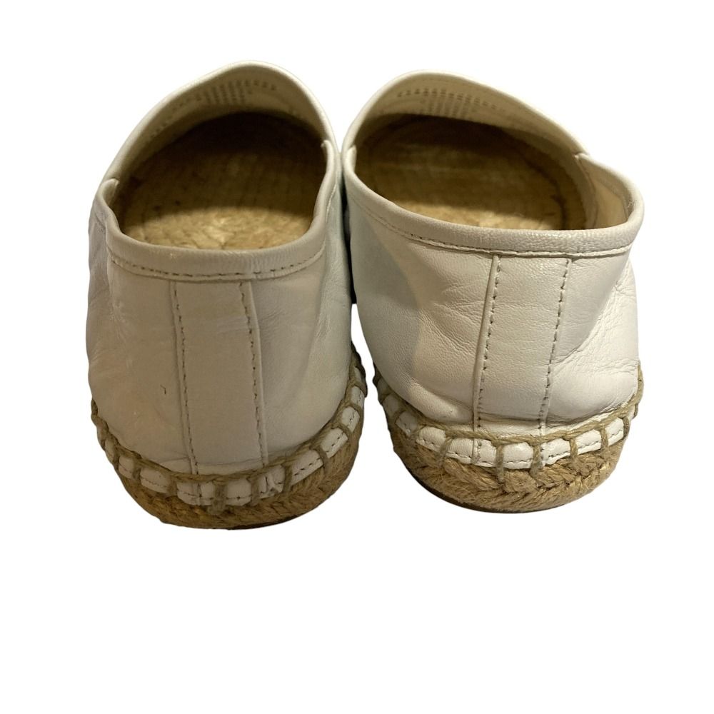  TORY BURCH トリーバーチ パンチングロゴ エスパドリーユ フラットシューズ スリッポン サイズ6.5 23.5 cm ホワイト レディース 古着 スリッポン 靴