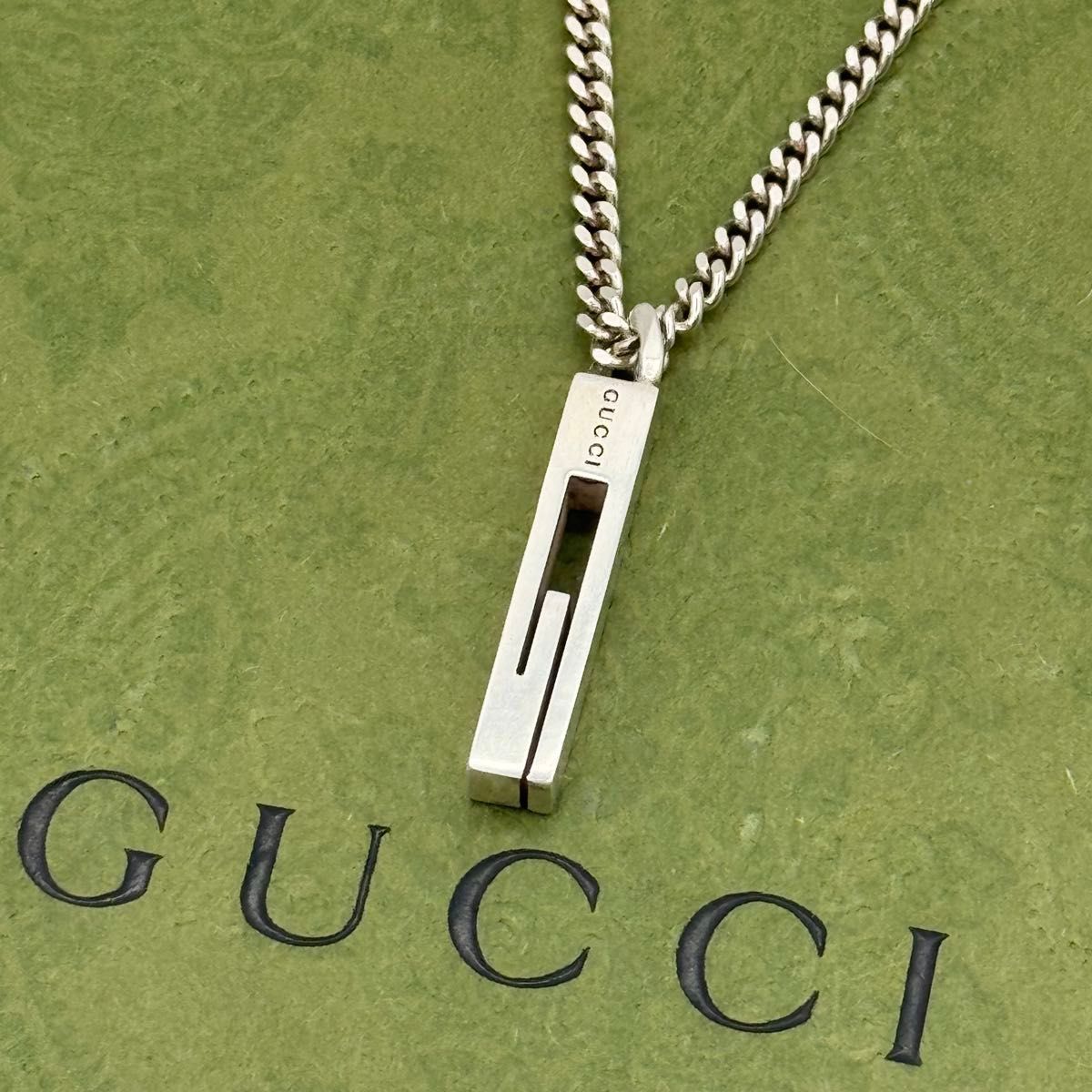 GUCCI gカットアウトg プレート 喜平チェーン 50cm ネックレス