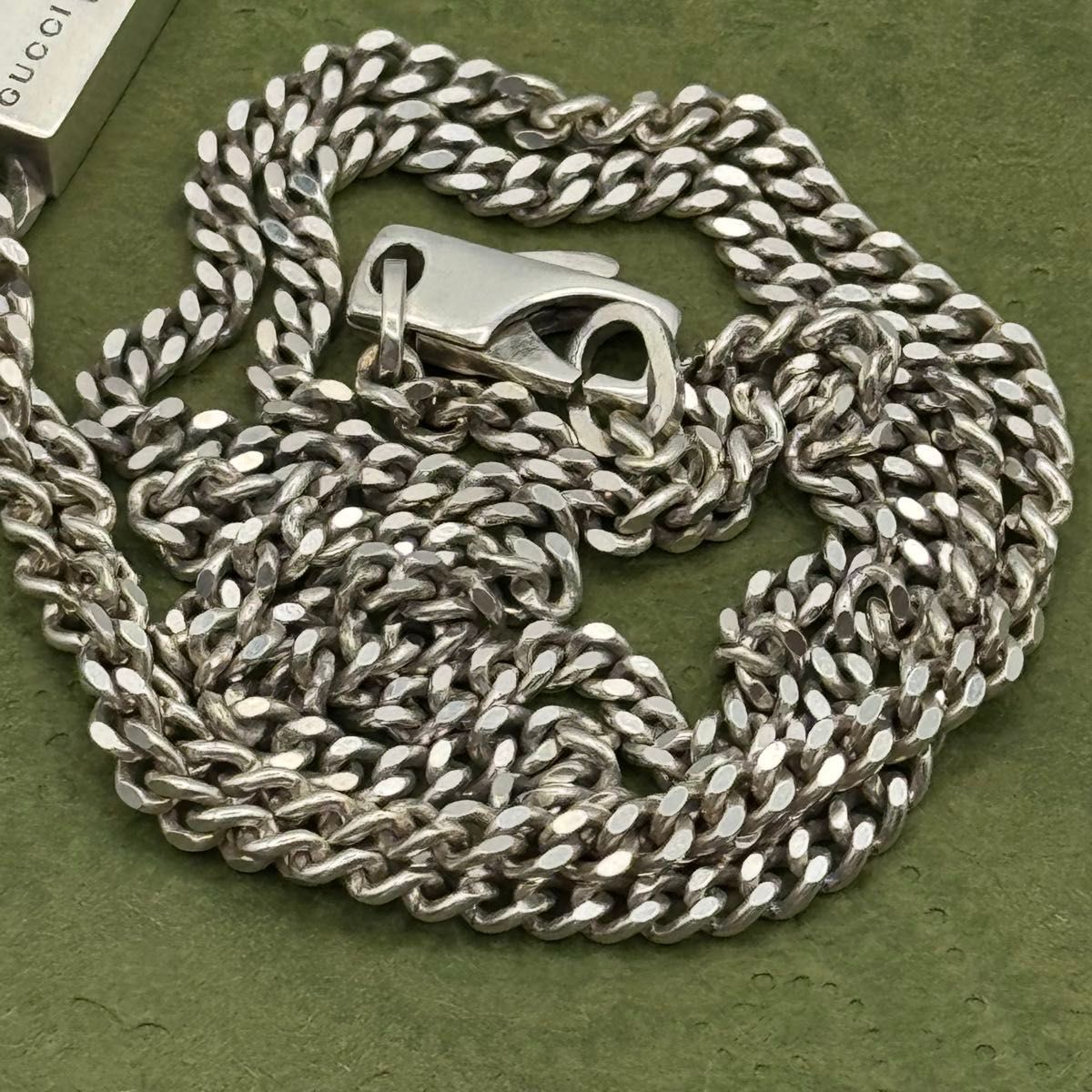 GUCCI gカットアウトg プレート 喜平チェーン 50cm ネックレス