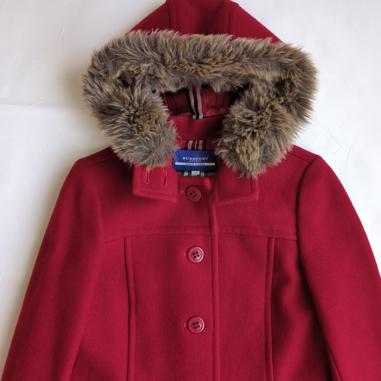 BURBERRY BLUE LABEL】 バーバーリーブルーレーベル フーデットコート