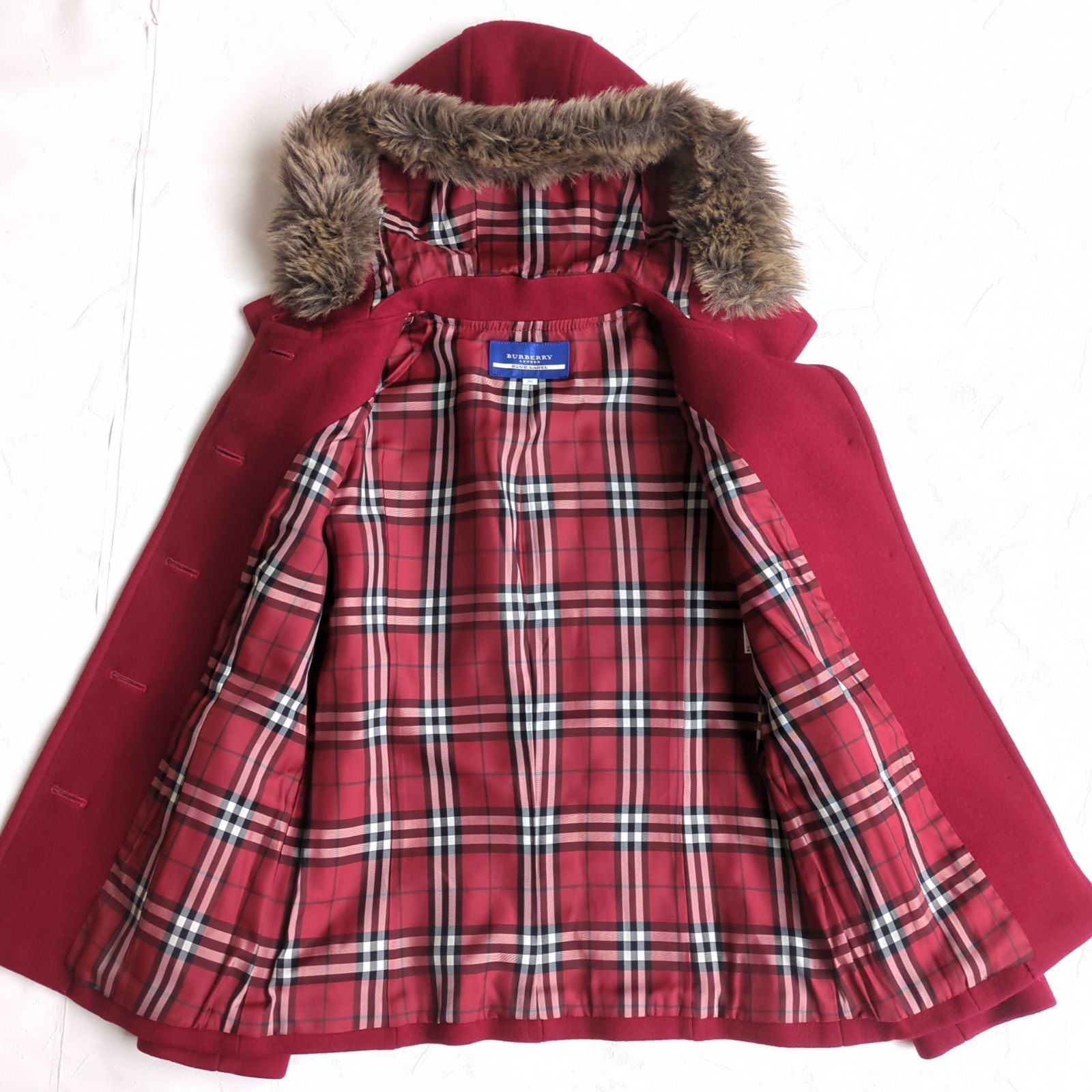 BURBERRY BLUE LABEL】 バーバーリーブルーレーベル フーデットコート