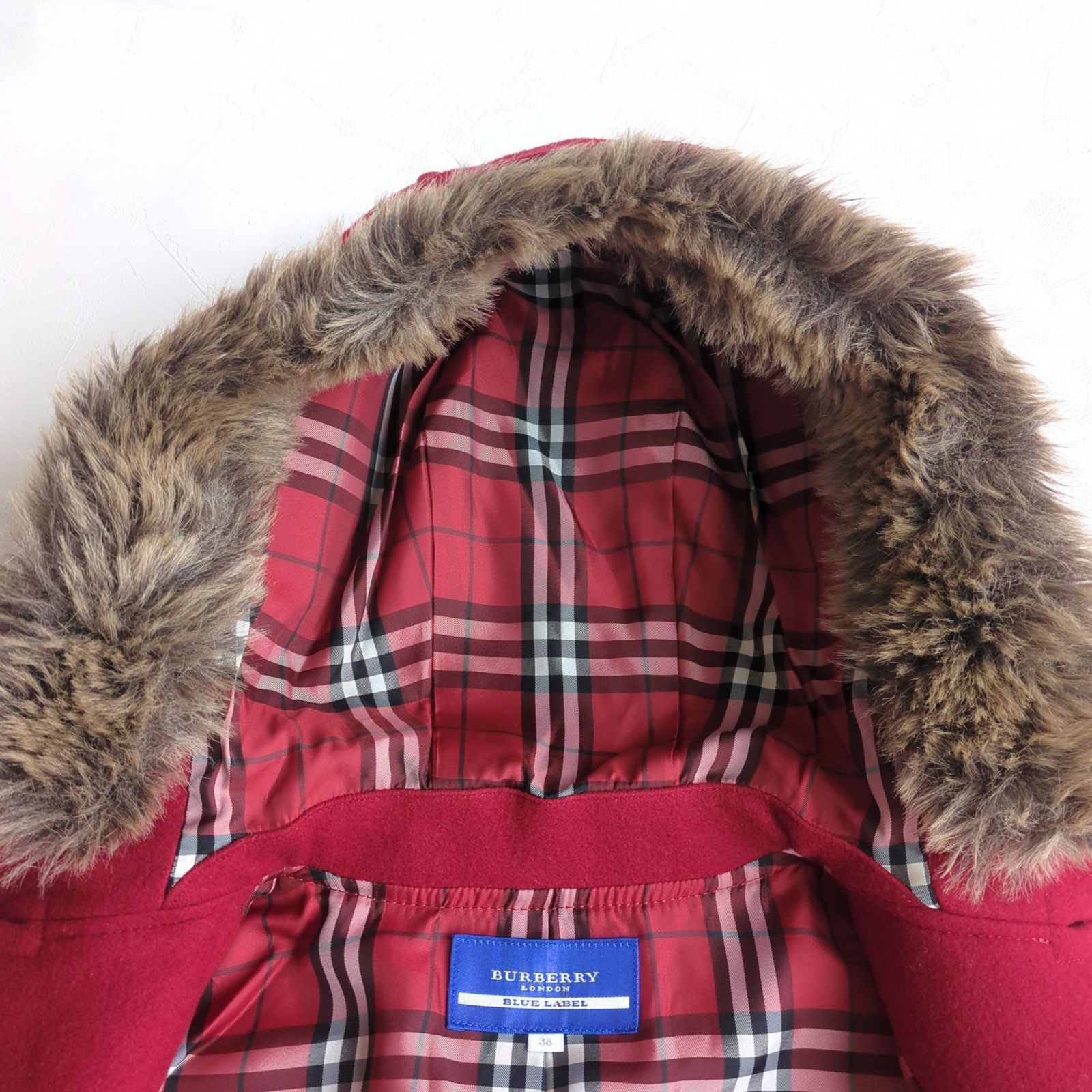 BURBERRY BLUE LABEL】 バーバーリーブルーレーベル フーデットコート