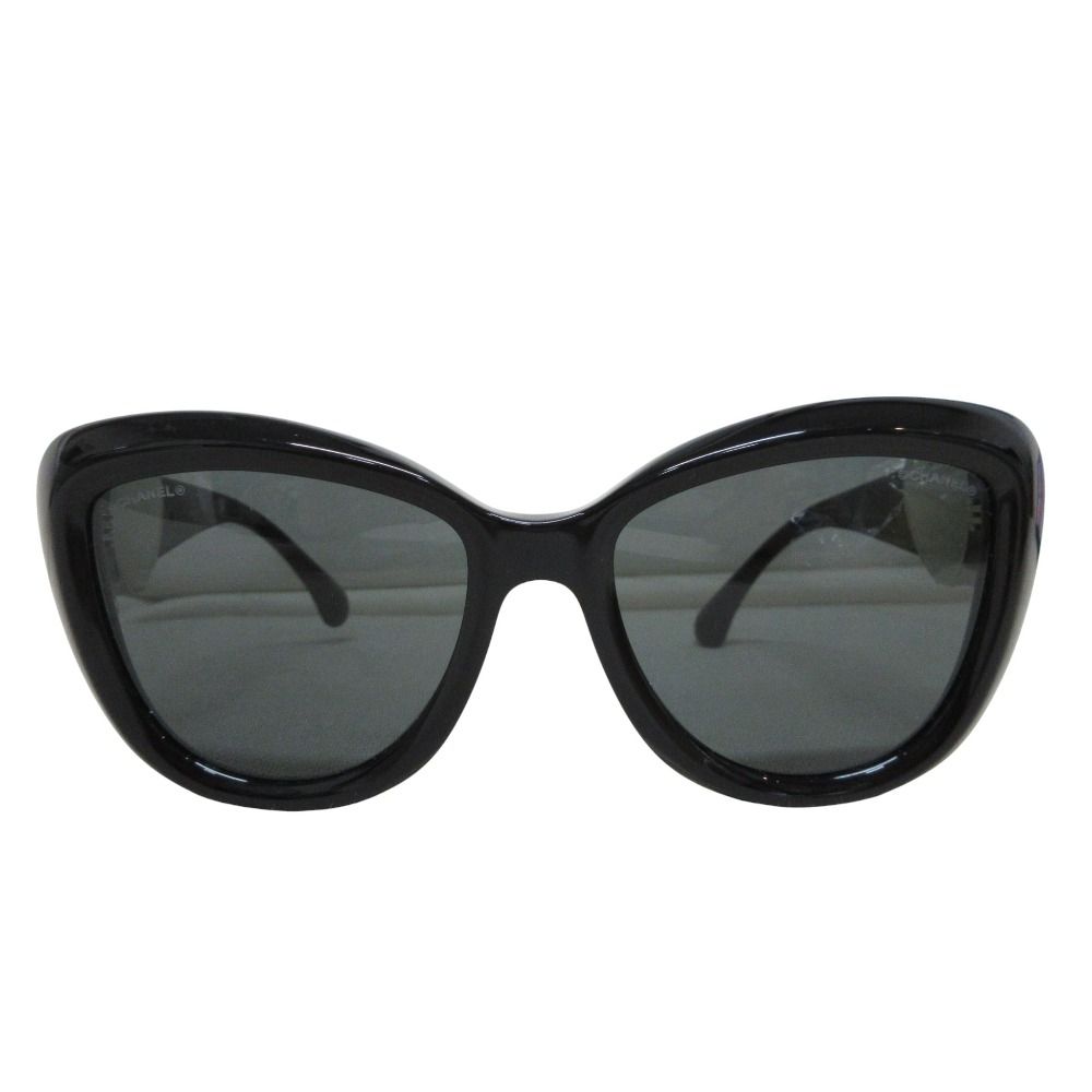 CHANEL シャネル ハートシェイプ ココマーク サングラス 5517-A ブラックフレーム レディース 古着