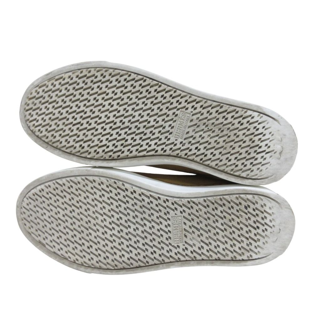 良品 HERMES エルメス ジミー ムートン ハイカットスニーカー 36 1/2