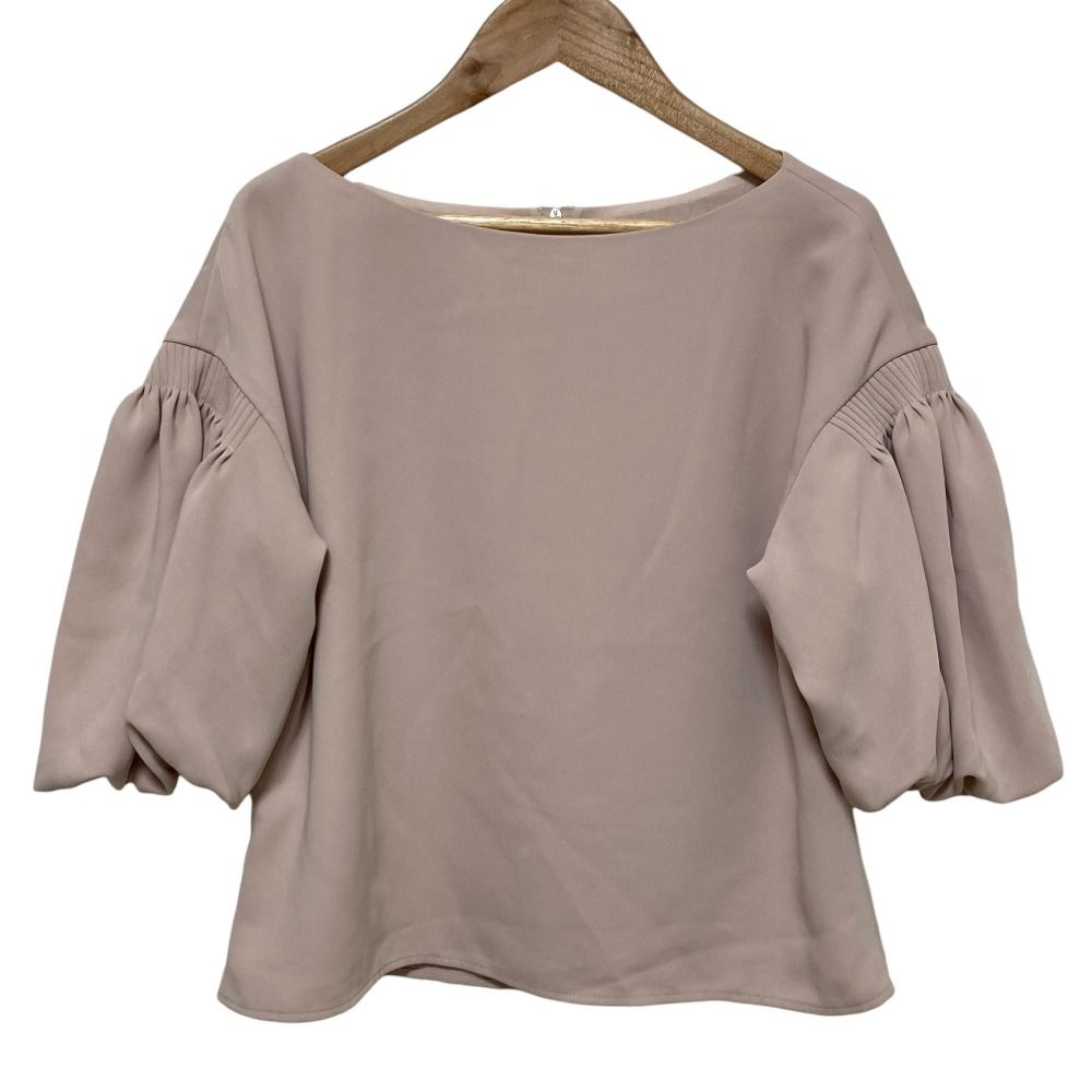 FOXEY YORK フォクシーニューヨーク モデル トゥインクル バルーンスリーブ ブラウス 43005 サイズ38 ベージュ レディース 古着
