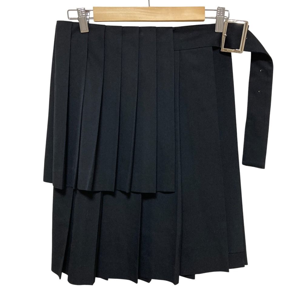 Y s ワイズ ヨウジヤマモト ティアードラップスカート YU-S13-105 サイズ3 ブラック レディース 古着