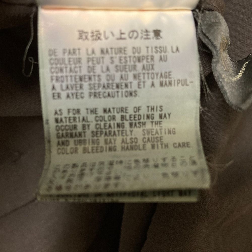  Y s ワイズ ヨウジヤマモト 染加工 ウールギャバジンシャツ ブラウス YU-B 13-139 サイズ３ ブラック×レッド レディース 古着 長袖 シャツ ブラウス