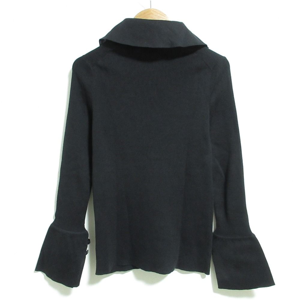 CHANEL シャネル 07P ココマークボタン ニット カットソー P30858 サイズ38 ブラック レディース 古着