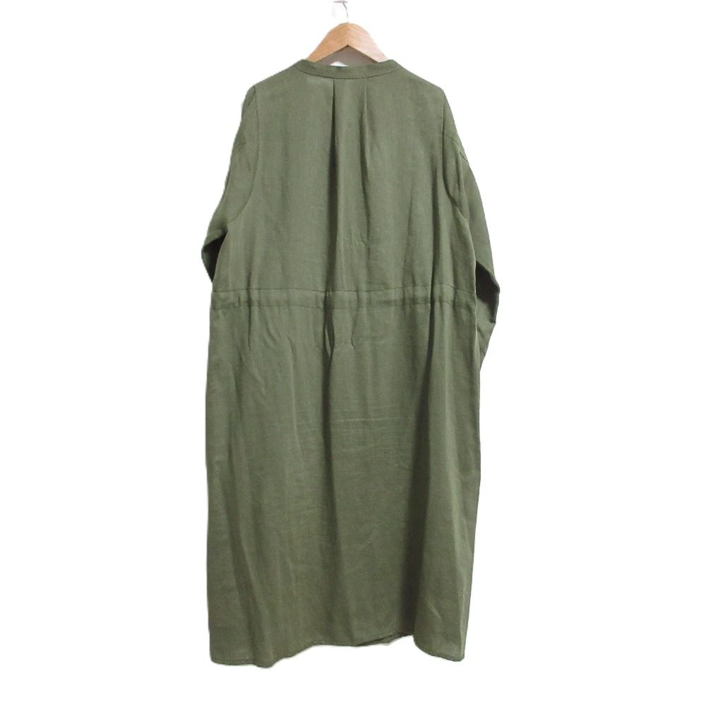 Y s for living ワイズフォーリビング リネンシャツワンピース カーキ レディース 古着