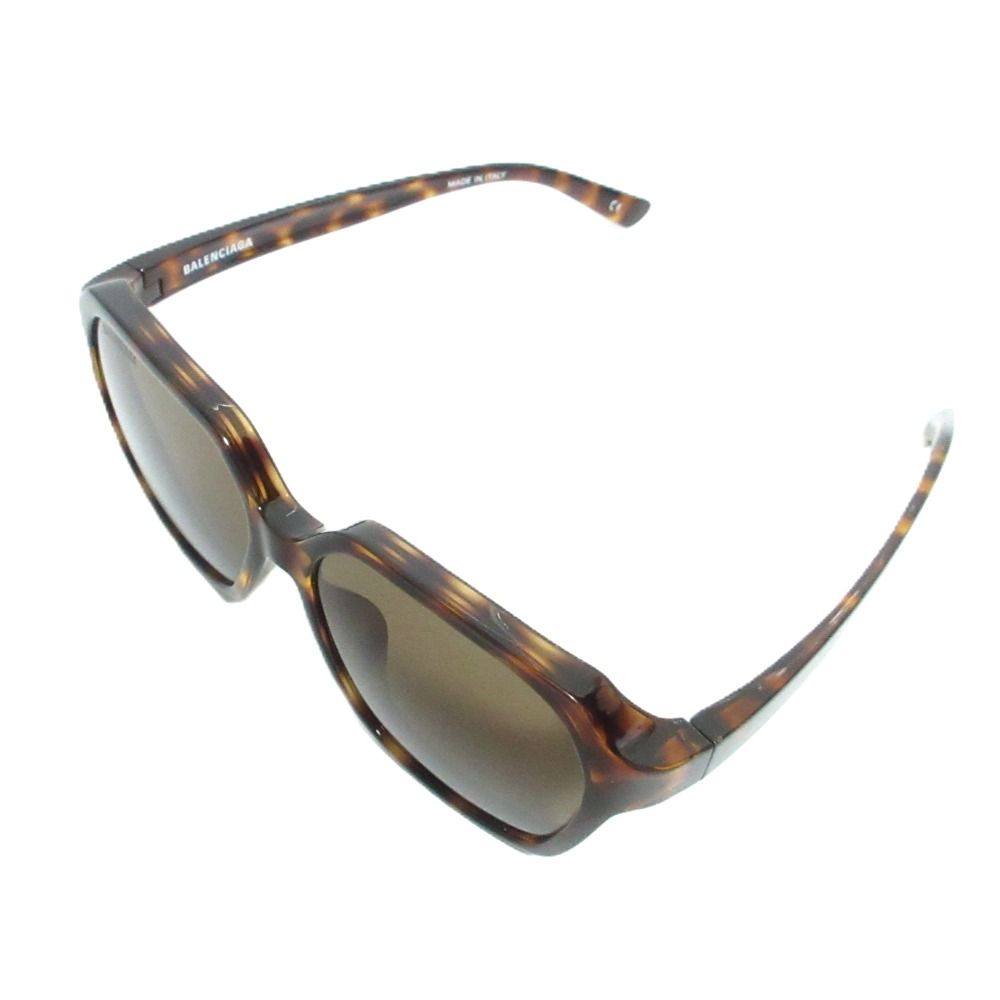 バレンシアガ サイドロゴ スクエア サングラス ブラウン べっ甲 レディース 古着