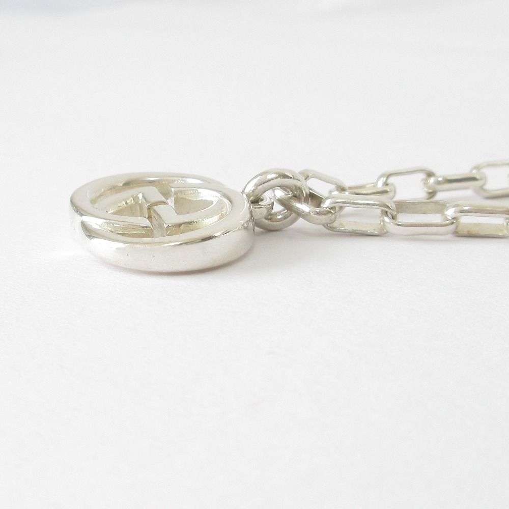 良品 GUCCI グッチ GGインターロッキング チェーンブレスレット SV925