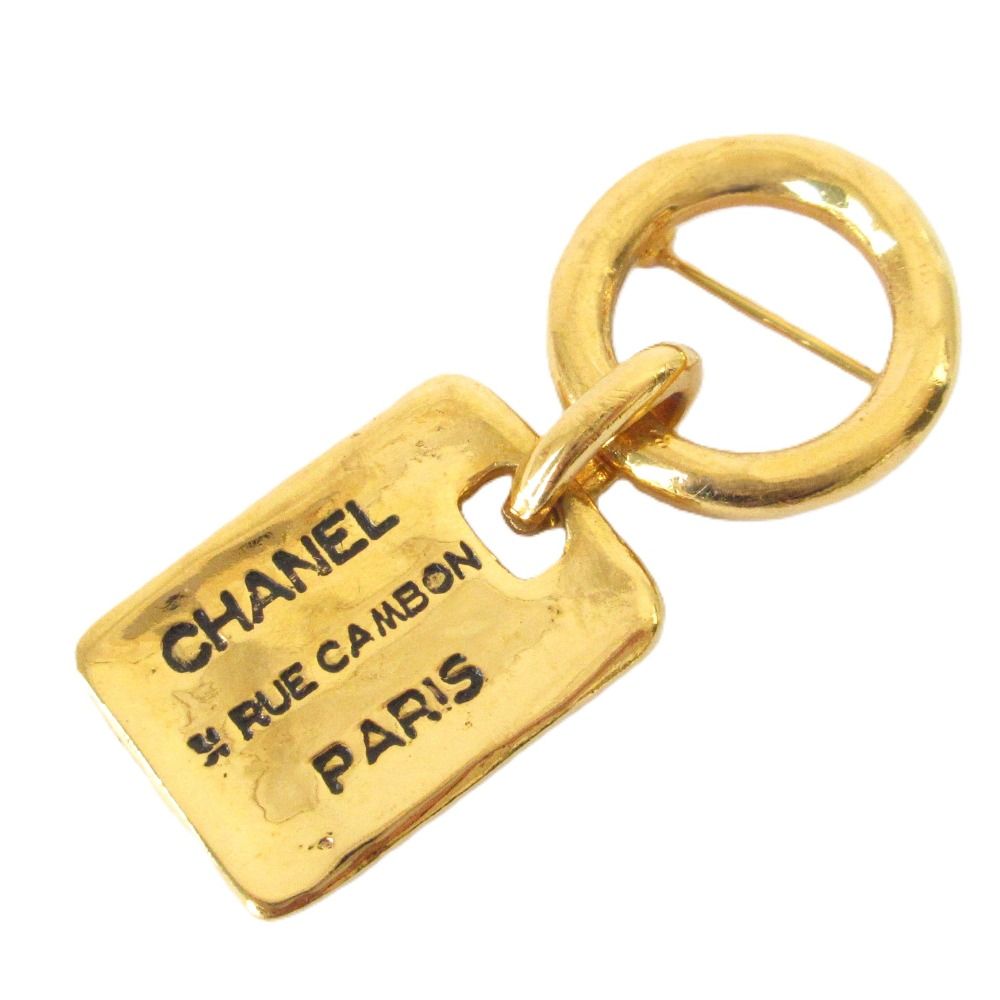 CHANEL シャネル ヴィンテージ 31 RUE CAMBON プレート ブローチ ゴールド レディース 古着