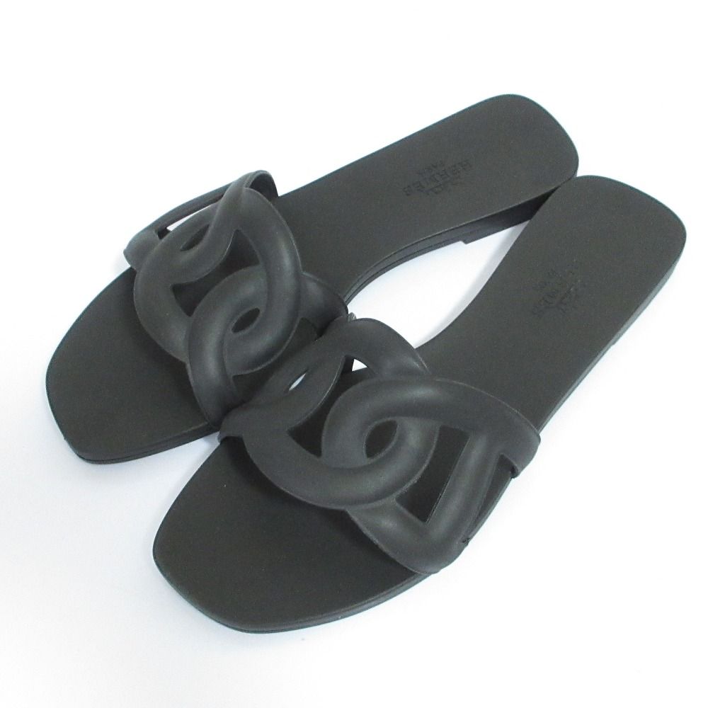 新品同様 HERMES エルメス アロハ フラットサンダル ミュール 35 22.5