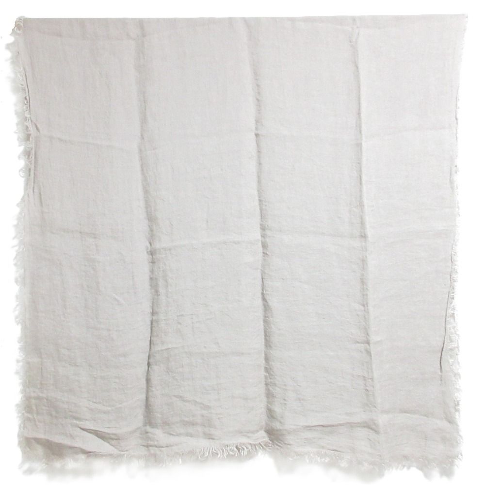 ASAUCE MELER アソースメレ リネン 大判ストール ショール グレージュ レディース 古着