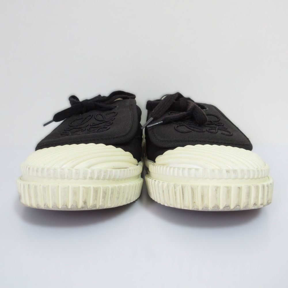 良品 LOEWE ロエベ アナグラム フラップ キャンバス スニーカー 822201