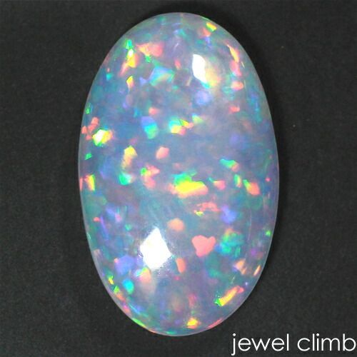 鑑別書付 遊色の配列が秀逸な大粒 スーダン産クリスタルオパール 宝石 ルース ５ ８２ＣＴ