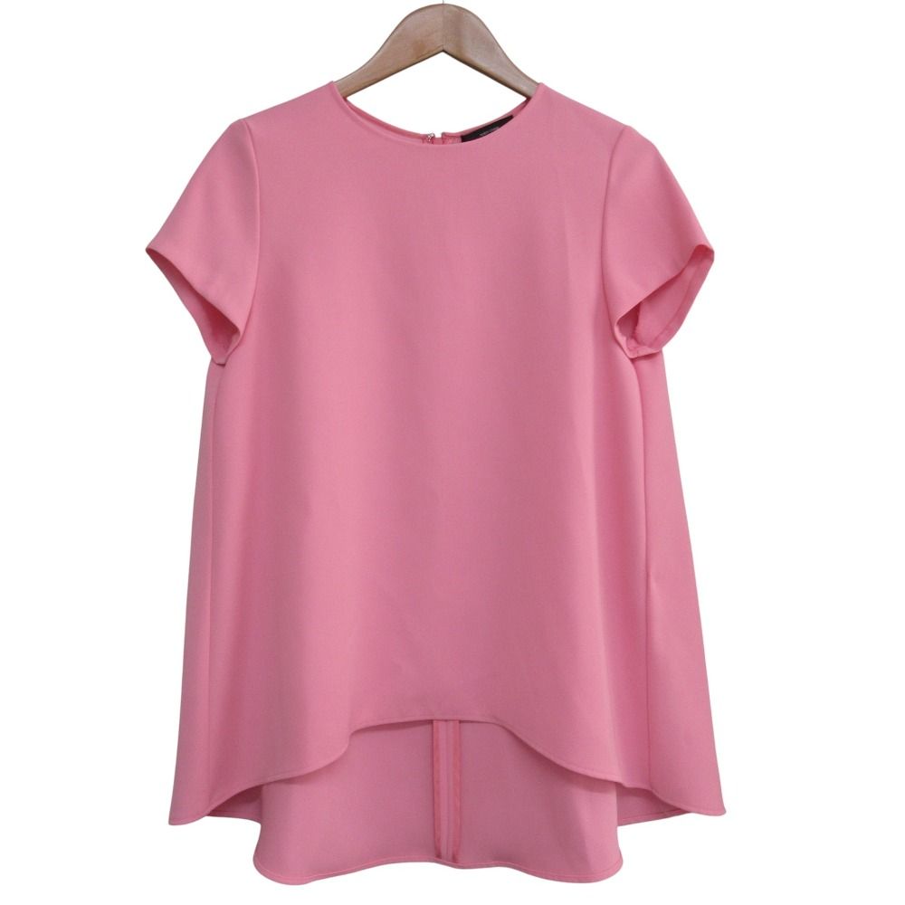 YOKO CHAN ヨーコチャン フレンチスリーブ ブラウス サイズ38 ピンク レディース 古着