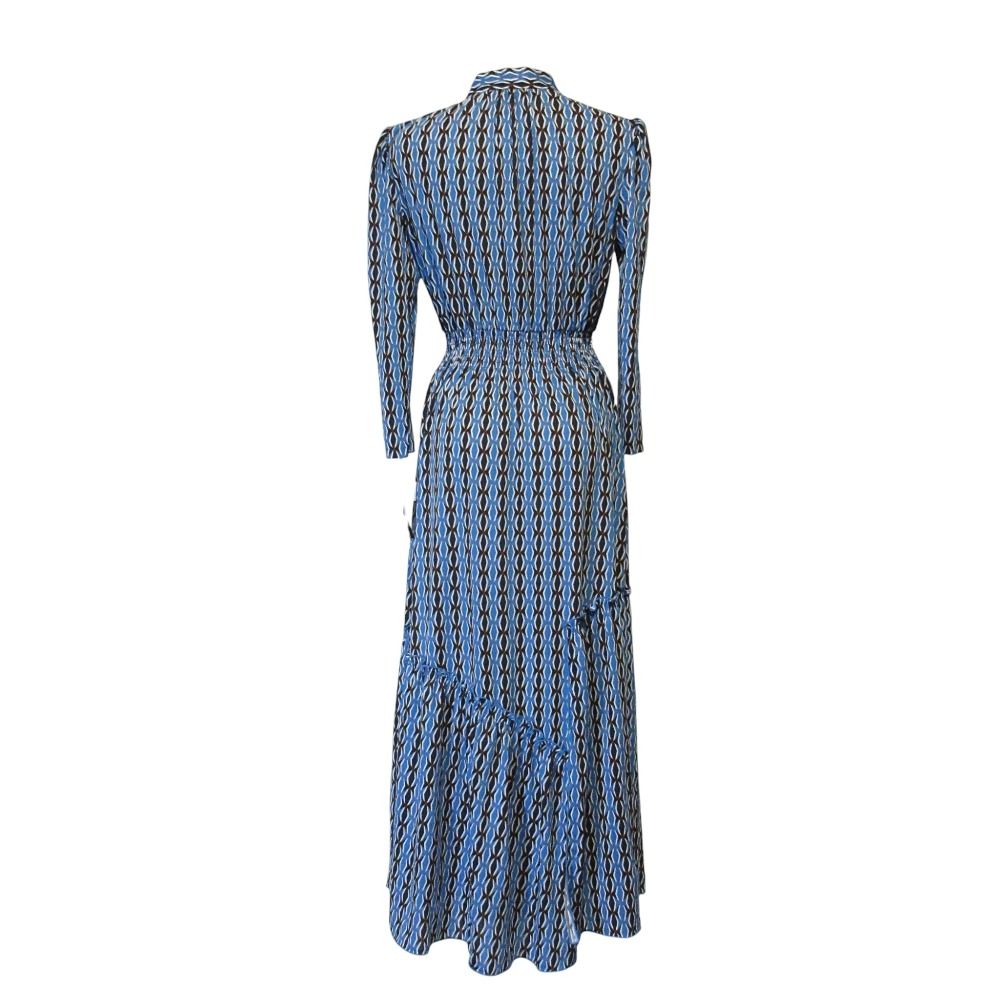 25 SS コルコバード Polyester Jersey ボウタイドレス ワンピース サイズ38 ブルー レディース 古着