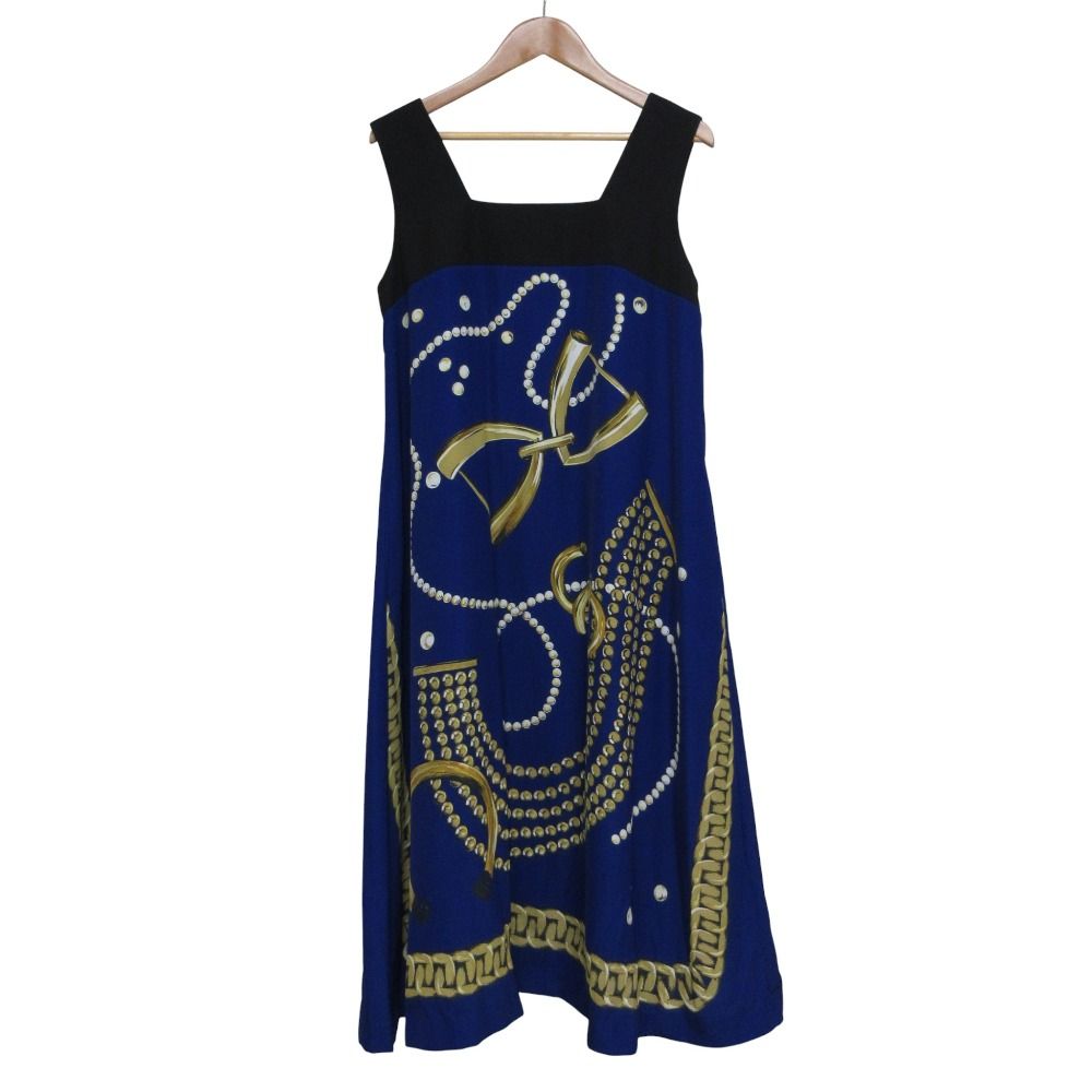25SS GRACE CLASS グレースクラス ジュエリーモチーフドレス ワンピース 0225131023 サイズ38 ブルー レディース 古着