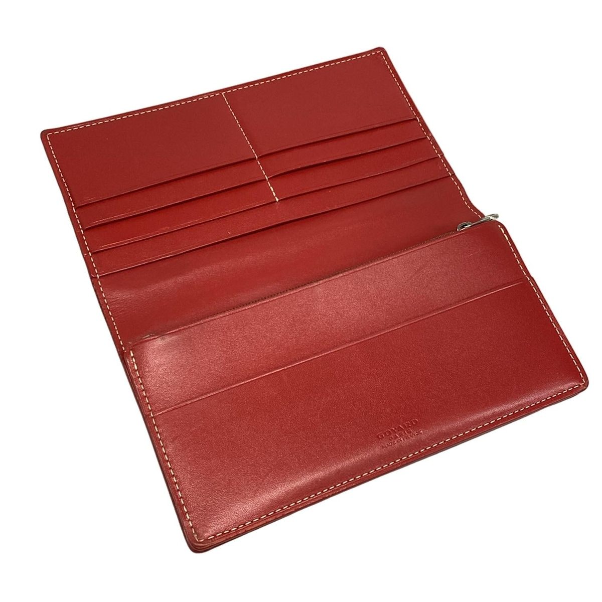 GOYARD(ゴヤール) 長財布 - レッド×白 - メルカリ