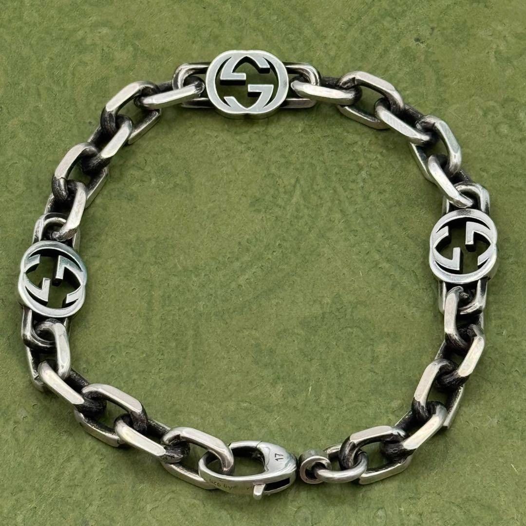 GUCCI インターロッキングg 17サイズ ブレスレット 096720 - メルカリ