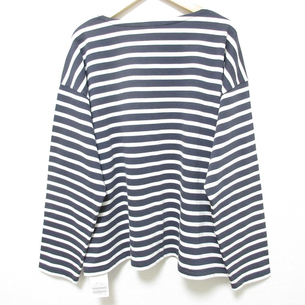 AURALEE IENA オーラリー イエナ別注 バスクシャツ カットソー サイズ1 ネイビー レディース 古着