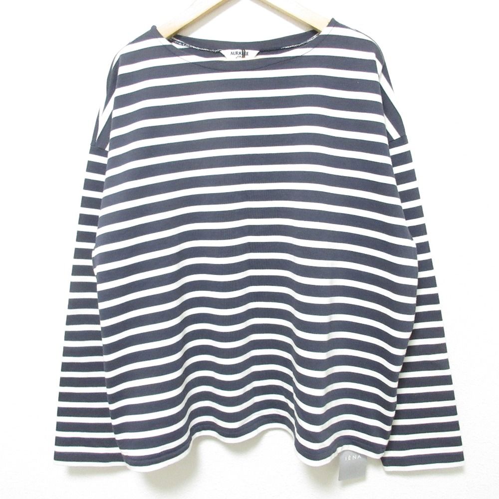AURALEE IENA オーラリー イエナ別注 バスクシャツ カットソー サイズ1 ネイビー レディース 古着