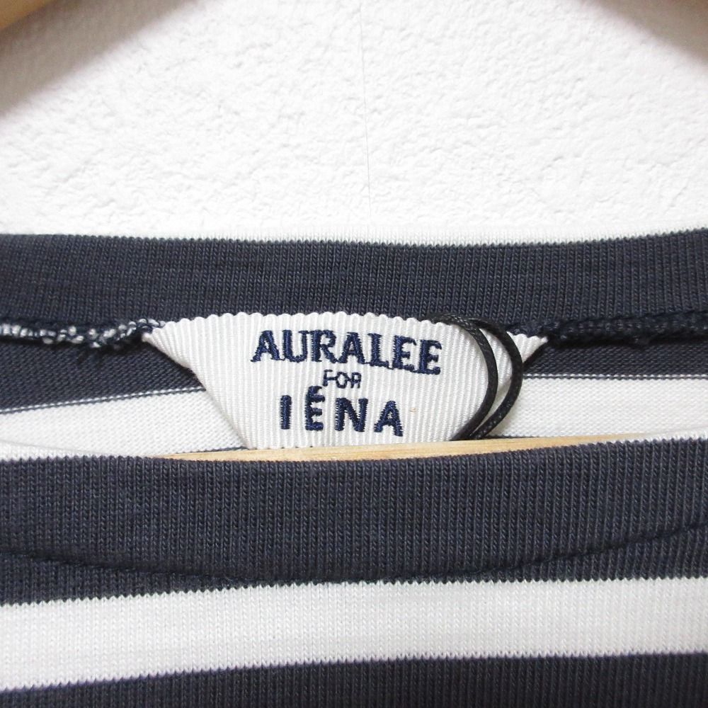  AURALEE IENA オーラリー イエナ別注 バスクシャツ カットソー サイズ1 ネイビー レディース 古着 長袖 Tシャツ カットソー