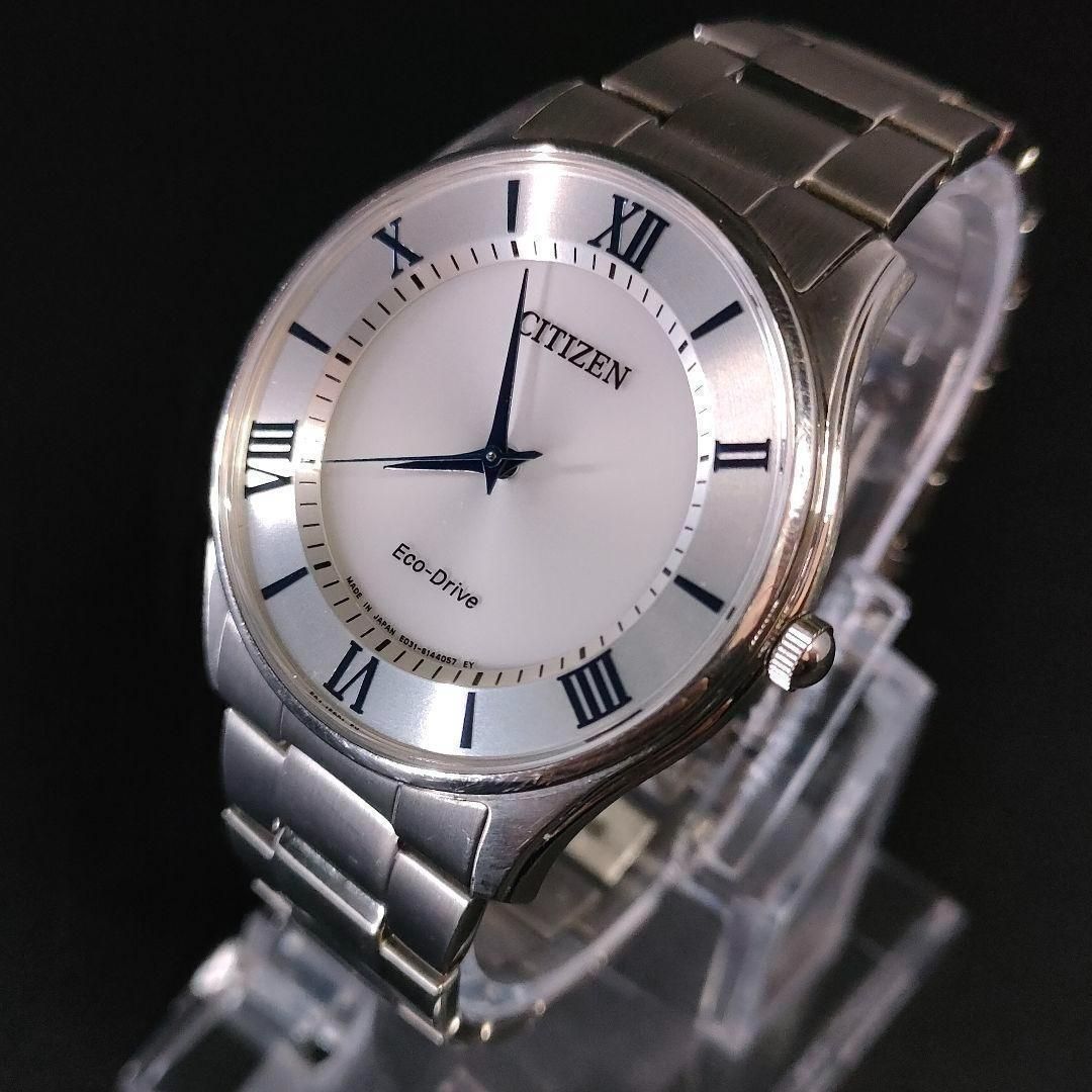 CITIZEN シチズン E031 ソーラー ホワイト メンズ 腕時計