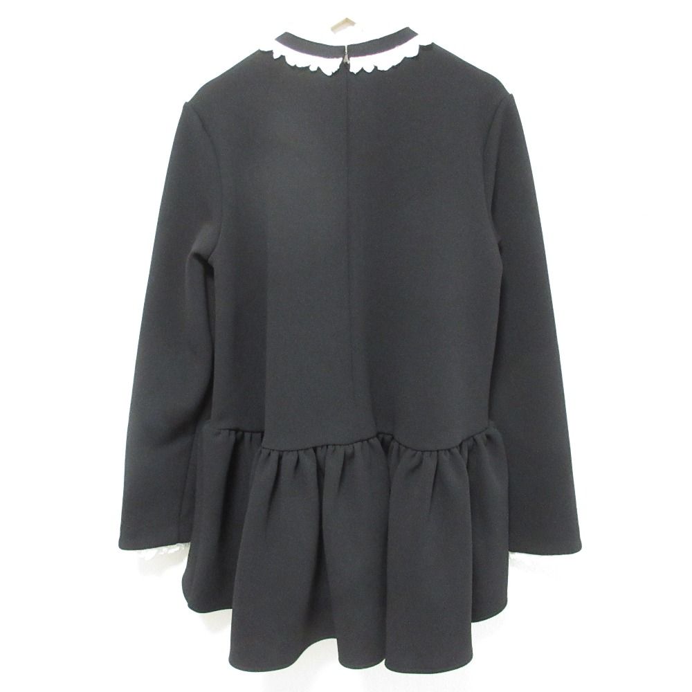 24AW TSURU By MARIKO OIKAWA ツルバイマリコオイカワ Eloise.D レースブラウス BL-2242140 サイズ36 ブラック レディース 古着