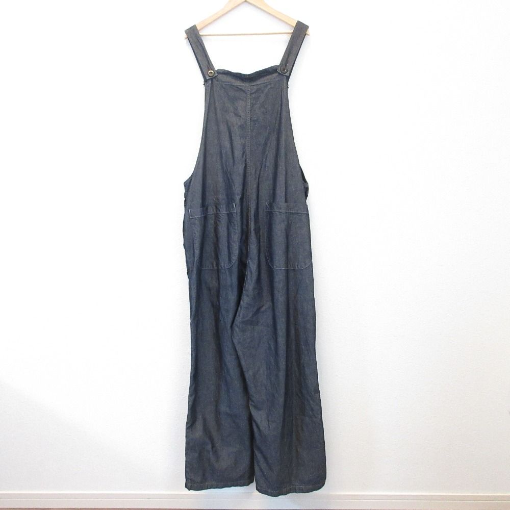 OUTIL ウティ シルクブレンド デニム オールインワン つなぎ サイズ0 インディゴ レディース 古着