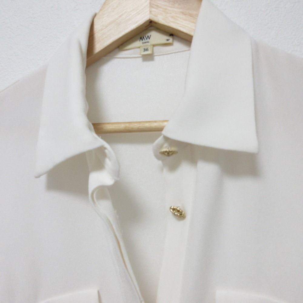 良品 MW TOKYO エムダブリュー バックサテン ハーフスリーブビジュー