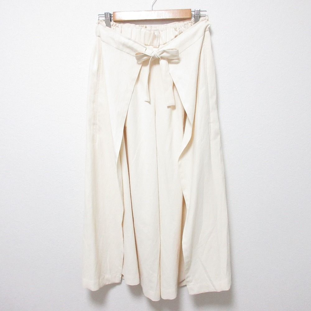 ISSEY MIYAKE イッセイミヤケ レイヤード ワイドパンツ イージーパンツ IM02FF576 サイズ2 アイボリー メンズ レディース 古着