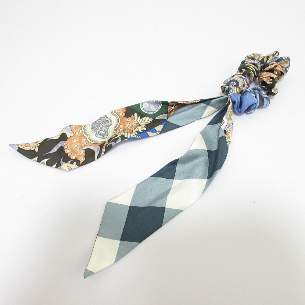 HERMES エルメス ベラ シルク スカーフ シュシュ ヘア マルチ レディース 古着