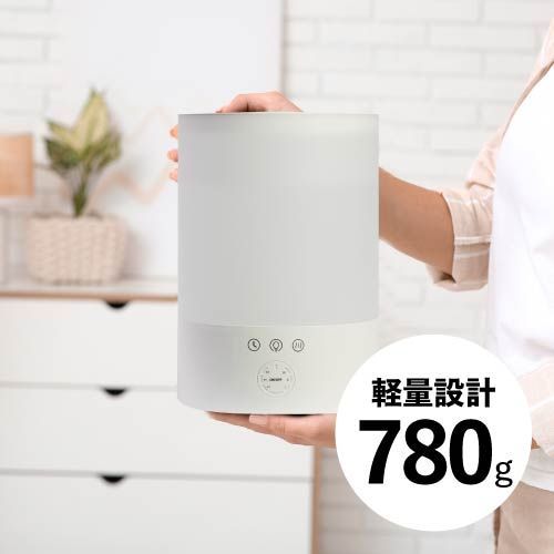 加湿器 65L 次亜塩素酸水対応 超音波式 卓上 加湿量最大300mlh 【公式
