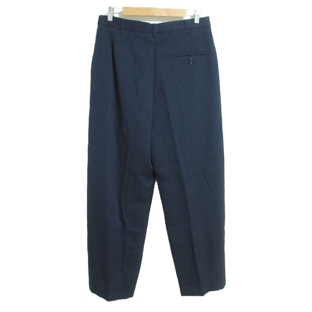 ASPESI アスペジ 変形タック テーパードワイドパンツ サイズ42 ネイビー レディース 古着
