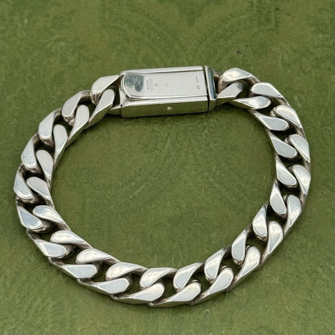 GUCCI 喜平 ヴィンテージ シルバー925 ID ブレスレット 095922 - メルカリ