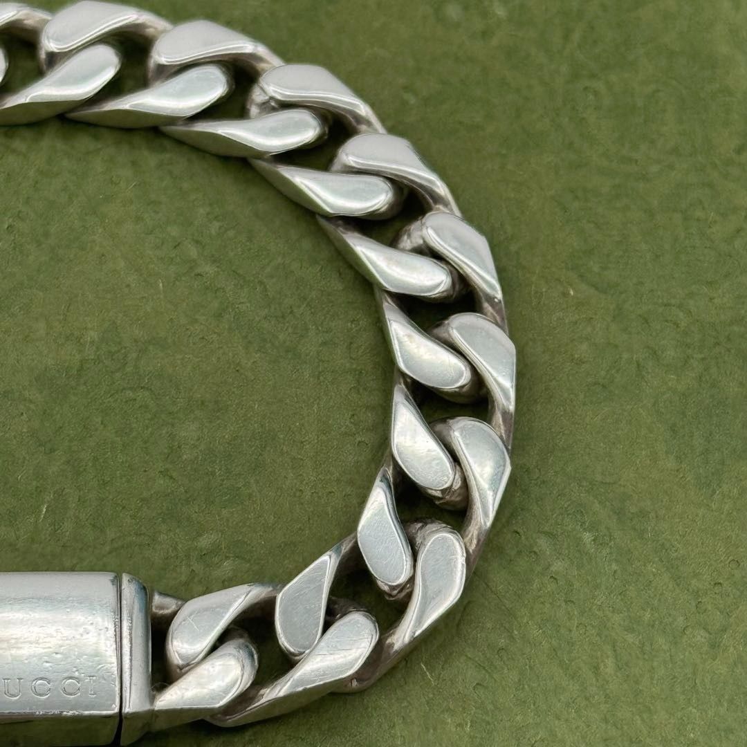 GUCCI ヴィンテージ IDプレート シルバー925 ブレスレット 1126' GUCCI ヴィンテージ IDプレート シルバー925 ブレスレット 1126'