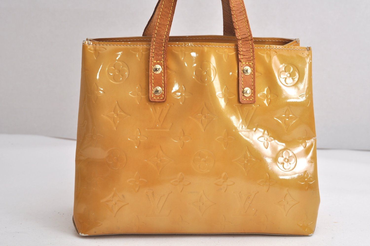 LOUIS VUITTON ルイヴィトン ヴェルニ リード PM ハンドトートバッグ イエロー M91334 LV 4247N