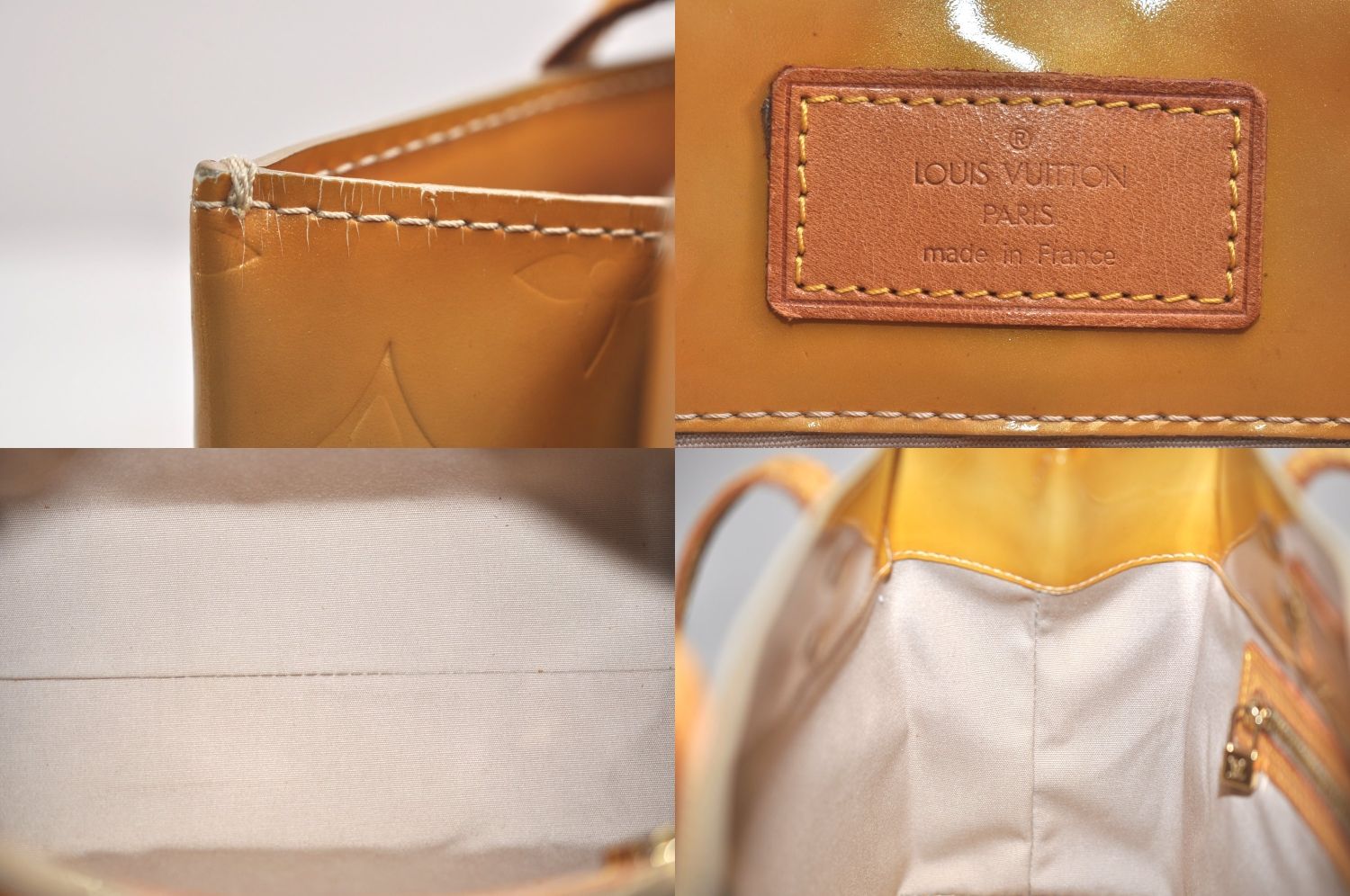  LOUIS VUITTON ルイヴィトン ヴェルニ リード PM ハンドトートバッグ イエロー M 91334 LV 4247 N クラッチバッグ バッグ