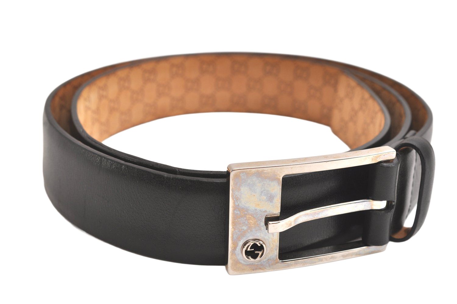 GUCCI グッチ ヴィンテージ ベルト レザー サイズ 90cm 35.4 ブラック 4270N